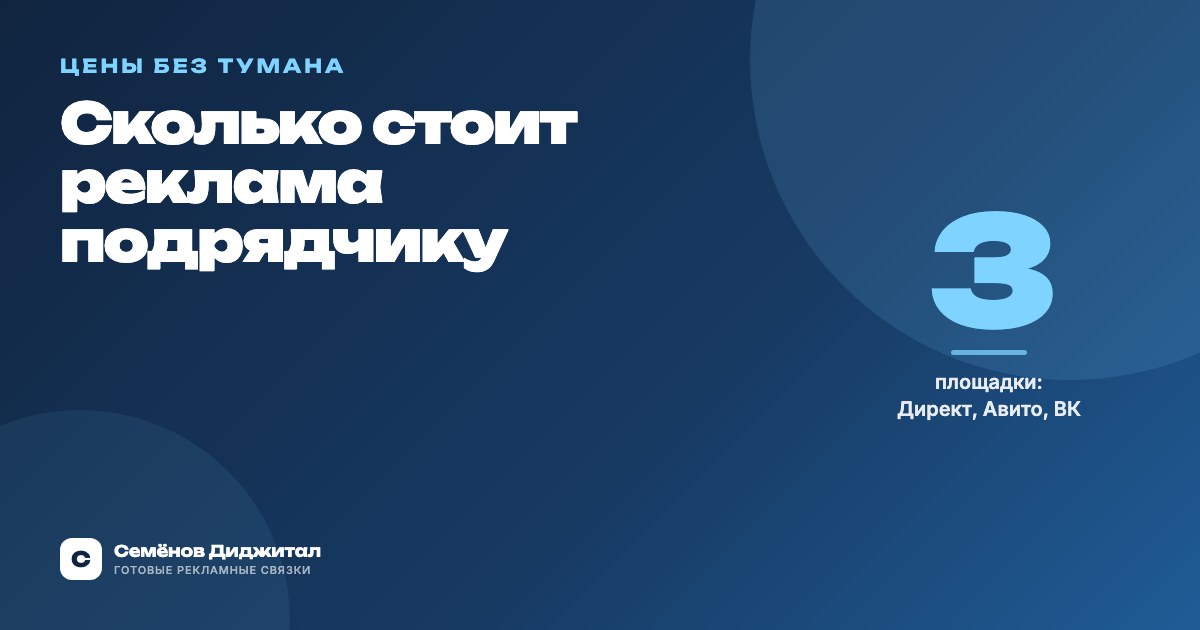 Сколько стоит реклама подрядчику: разбор по площадкам