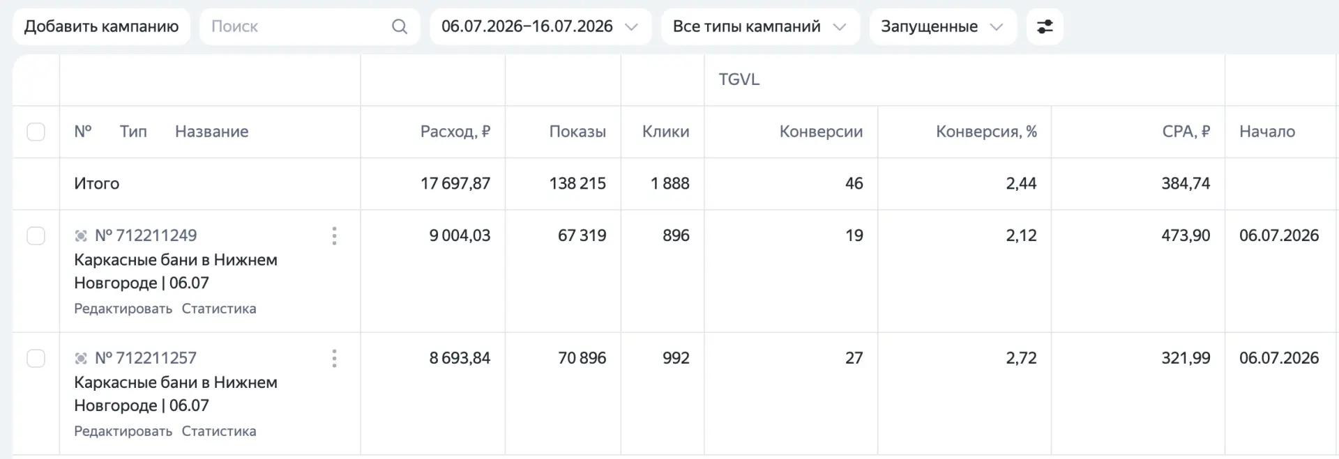 Кабинет Директа: Каркасные бани, Нижний Новгород